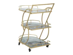 Carrinho VKH2, Ouro, 71x45,5x84,5 cm, Kendra Home