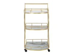 Carrinho VKH2, Ouro, 71x45,5x84,5 cm, Kendra Home