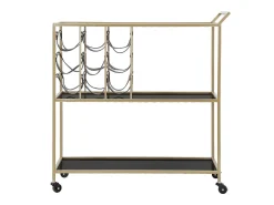 Carrinho VKH5, Preto, 79x39,5x82 cm, Kendra Home