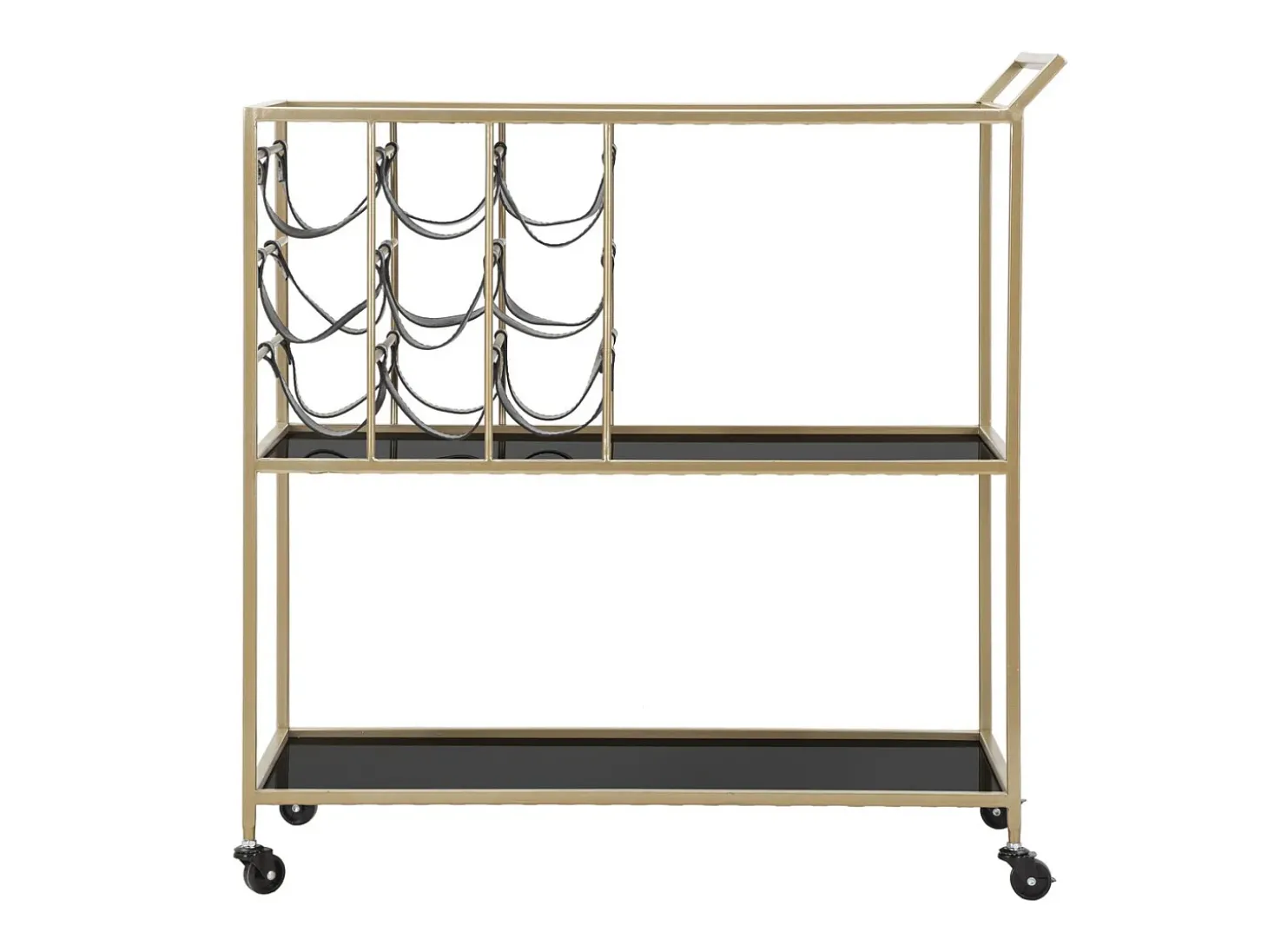 Carrinho VKH5, Preto, 79x39,5x82 cm, Kendra Home
