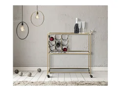 Carrinho VKH5, Preto, 79x39,5x82 cm, Kendra Home