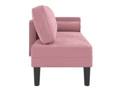 Chaise longue com almofadões veludo rosa PT564969