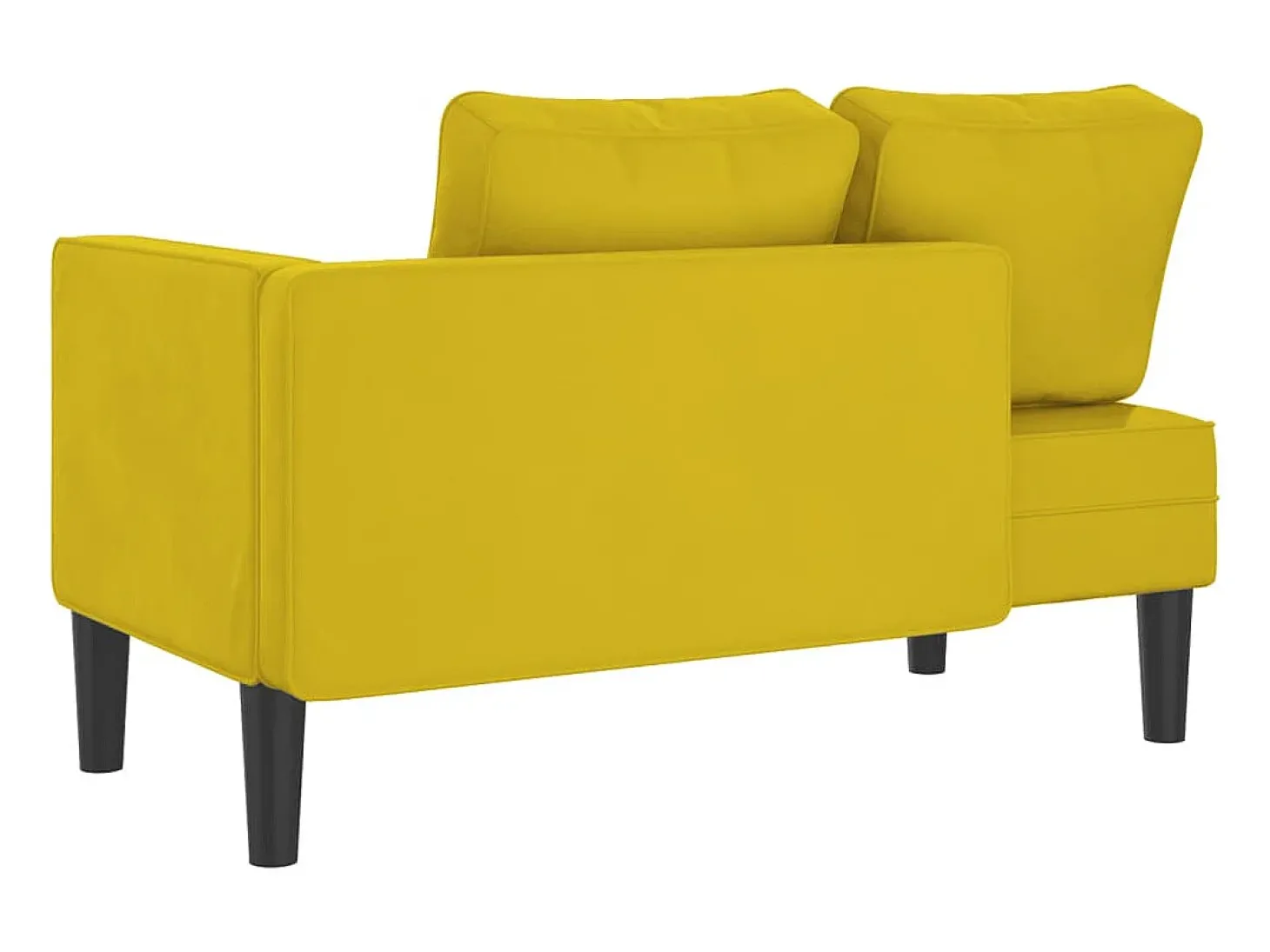 Chaise longue com almofadões veludo amarelo PT220922