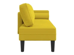 Chaise longue com almofadões veludo amarelo PT220922