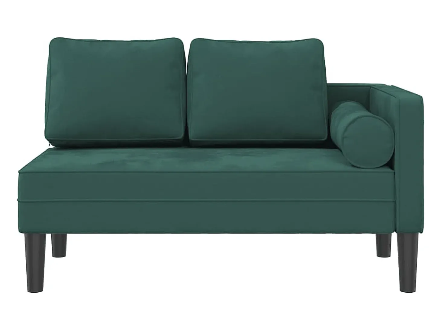Chaise longue com almofadões veludo verde-escuro PT593667