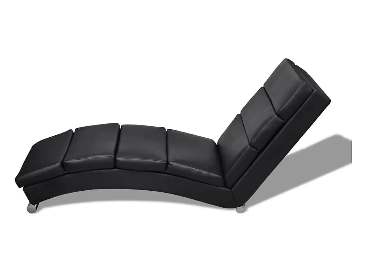 Chaise longue couro artificial preto PT631666