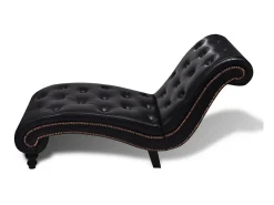 Chaise longue couro artificial castanho PT405136