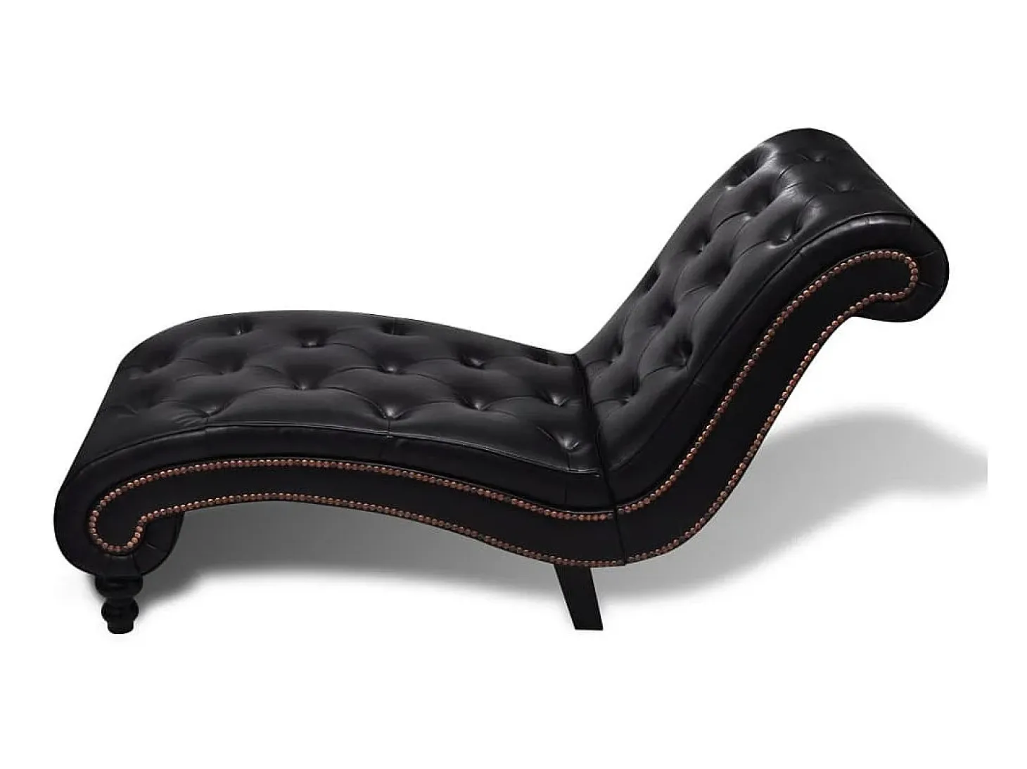 Chaise longue couro artificial castanho PT405136