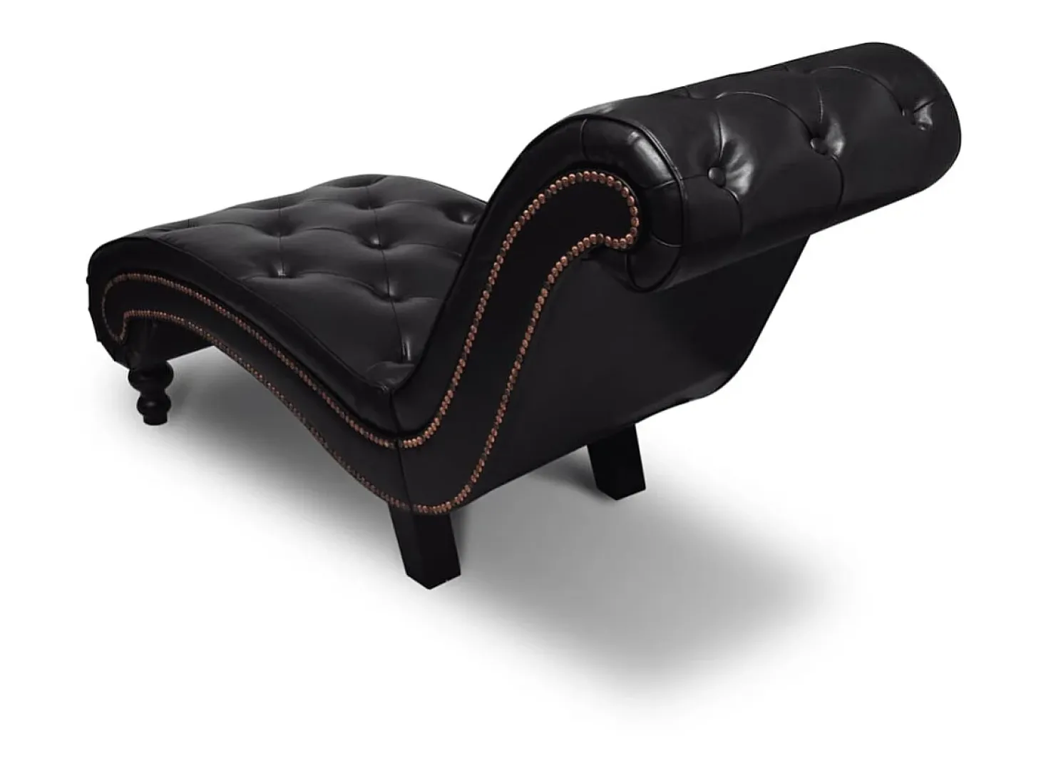 Chaise longue couro artificial castanho PT405136