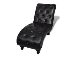 Chaise longue couro artificial castanho PT405136