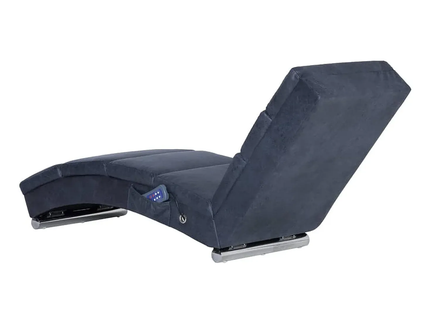 Chaise longue de massagens camurça artificial cinzento PT474682