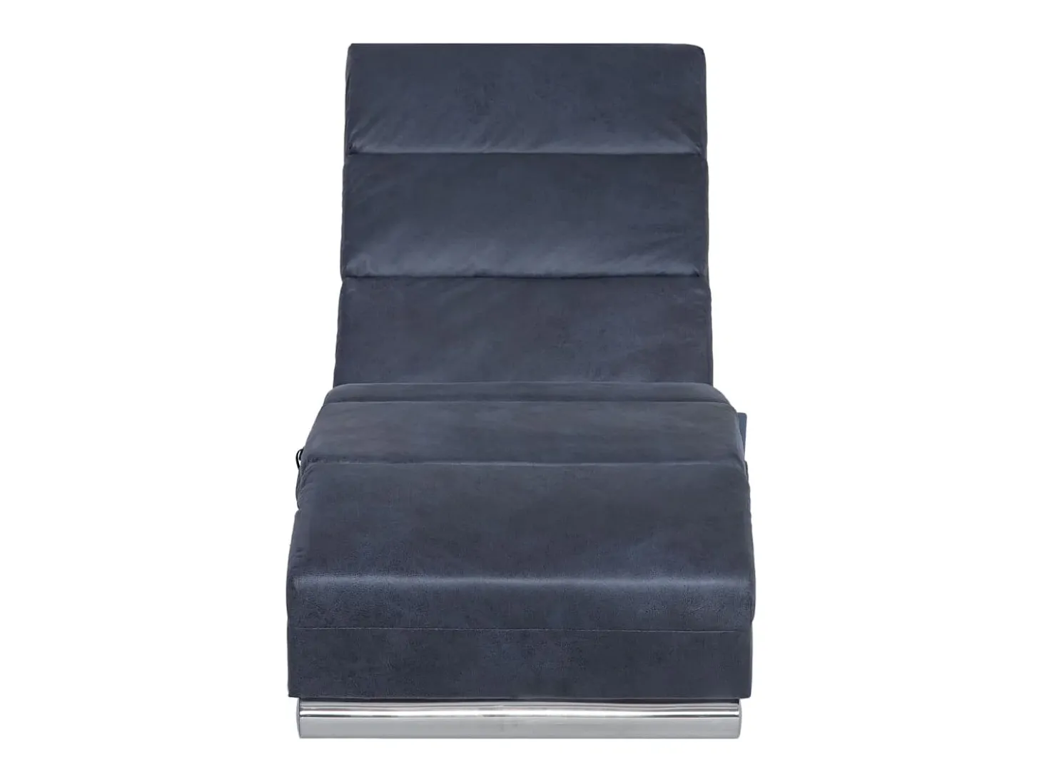Chaise longue de massagens camurça artificial cinzento PT474682