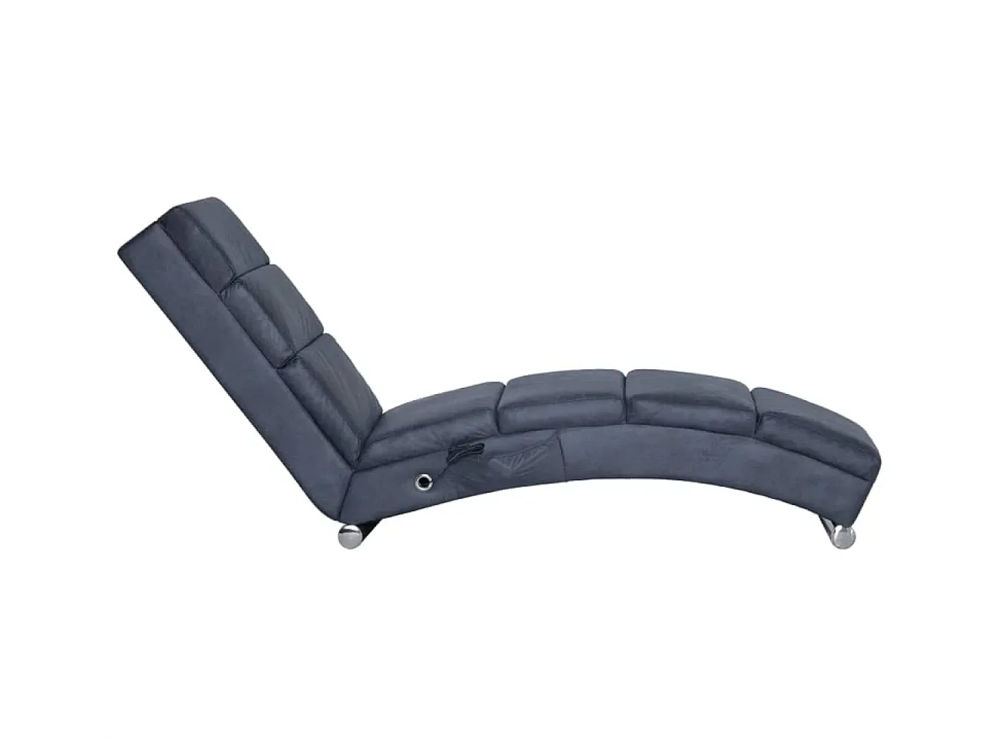 Chaise longue de massagens camurça artificial cinzento PT474682