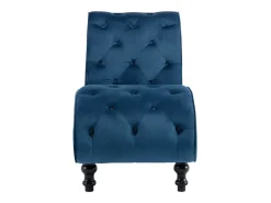 Chaise longue em veludo azul PT524823