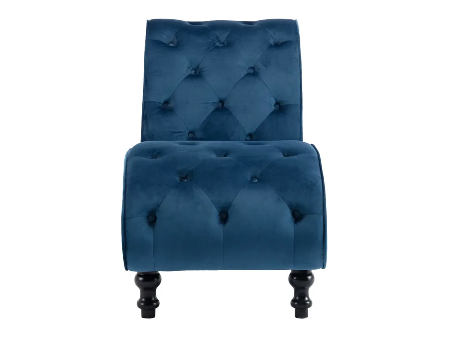 Chaise longue em veludo azul PT524823