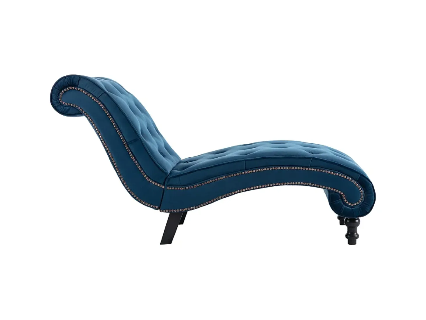 Chaise longue em veludo azul PT524823