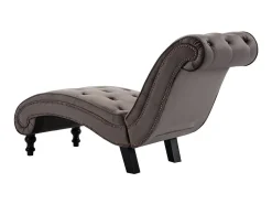 Chaise longue em veludo cinzento PT463446
