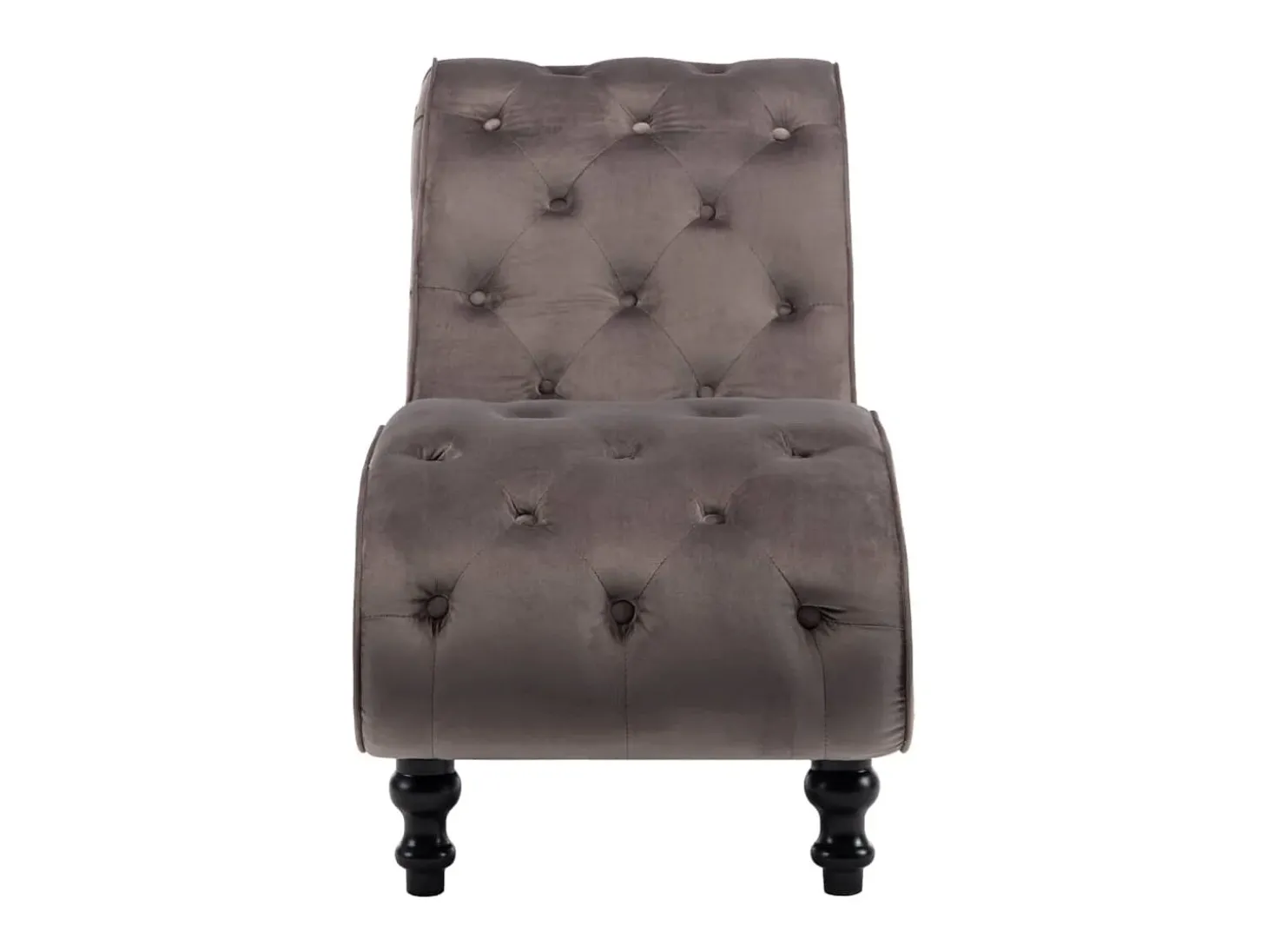Chaise longue em veludo cinzento PT463446