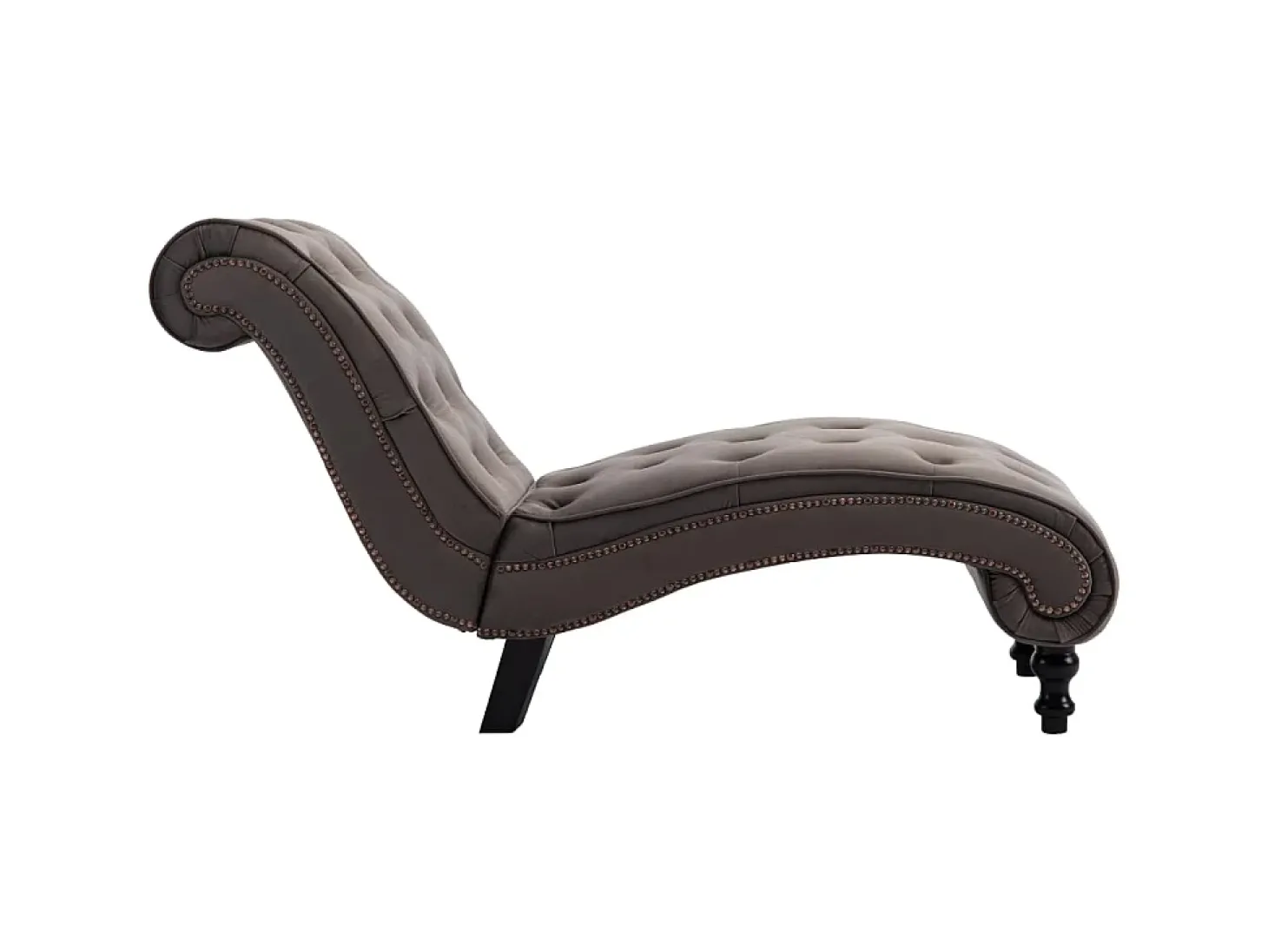 Chaise longue em veludo cinzento PT463446