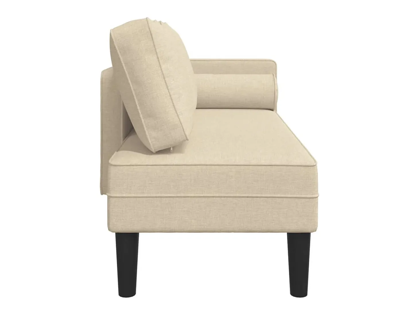 Chaise lounge com almofadões tecido creme PT305596