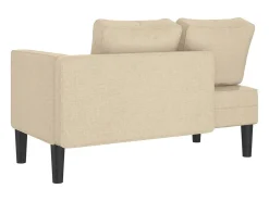 Chaise lounge com almofadões tecido creme PT305596