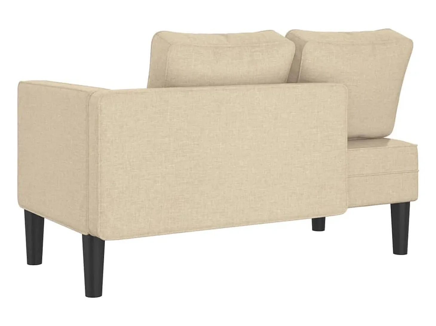 Chaise lounge com almofadões tecido creme PT305596