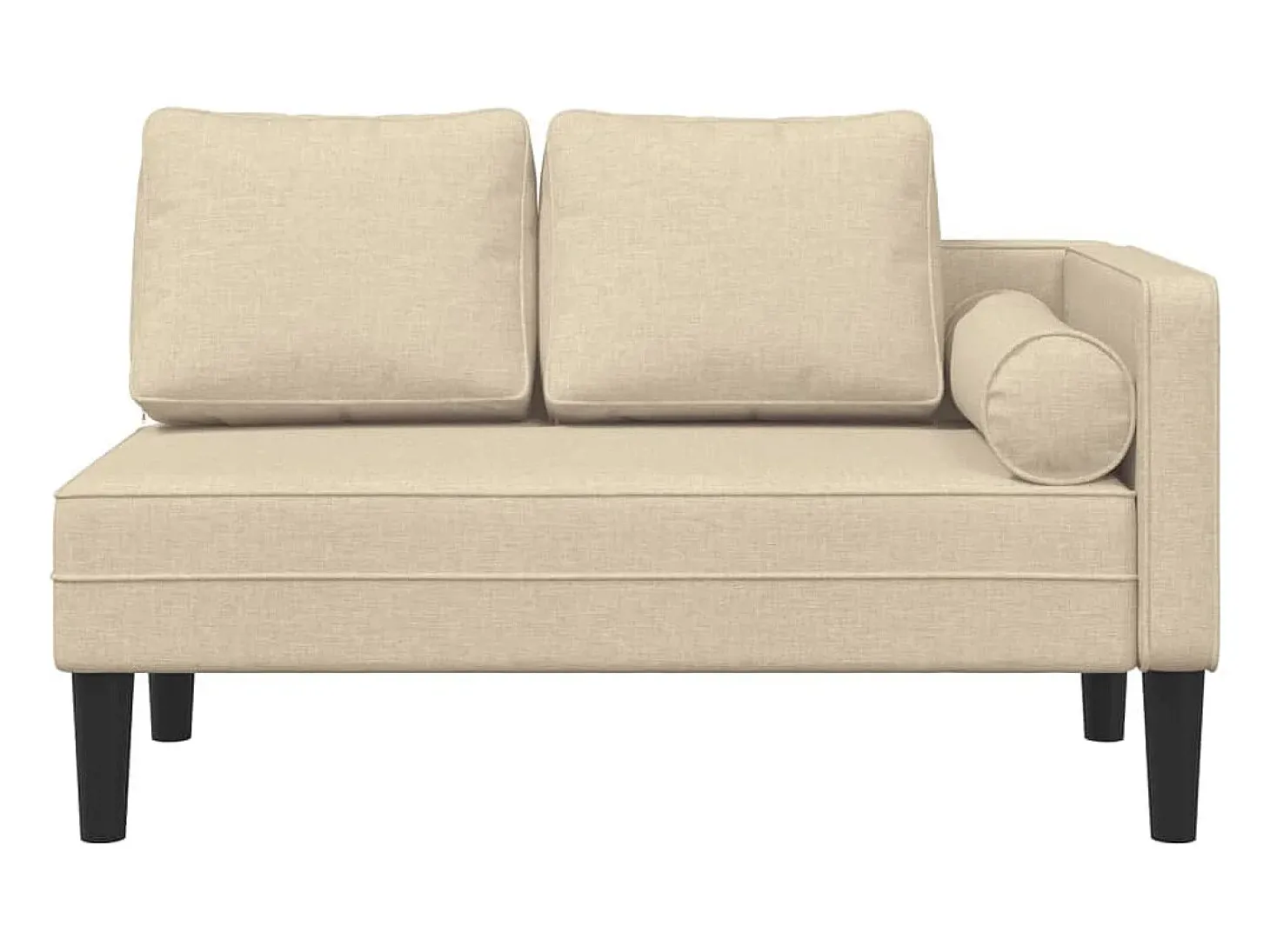 Chaise lounge com almofadões tecido creme PT305596