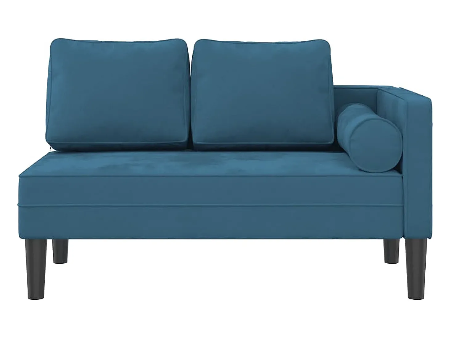 Chaise lounge com almofadões veludo azul PT825002