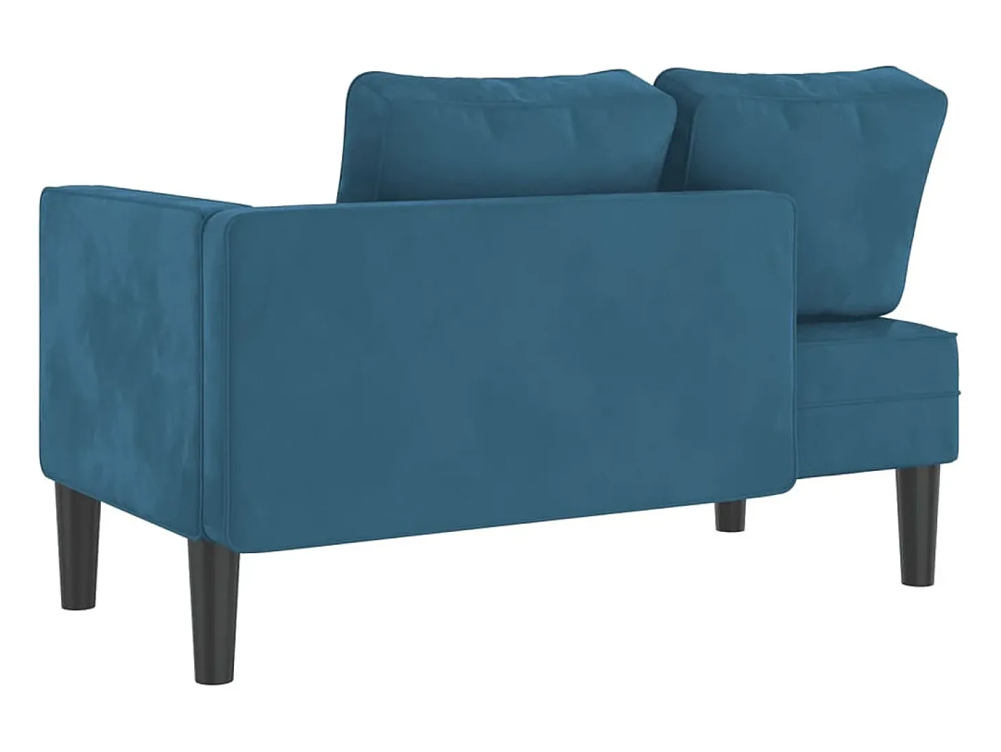 Chaise lounge com almofadões veludo azul PT825002