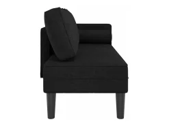 Chaise lounge com almofadões tecido preto PT968132