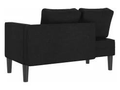 Chaise lounge com almofadões tecido preto PT968132