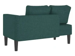 Chaise lounge com almofadões tecido verde-escuro PT794372