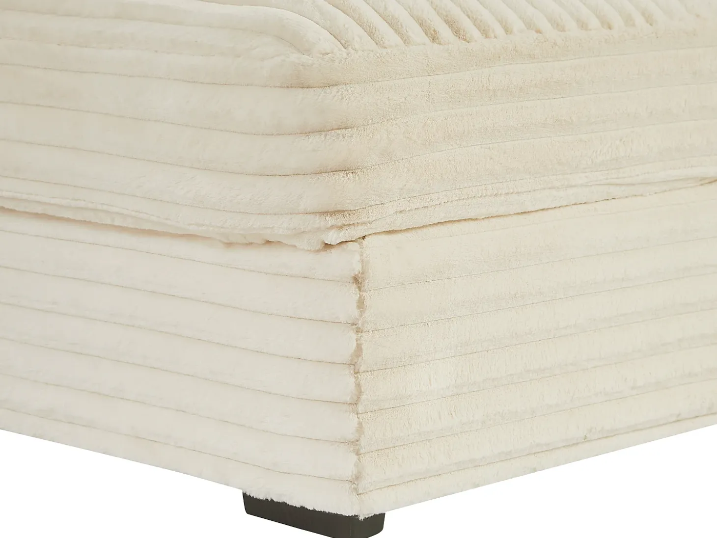 Chaise-longue 2 lugares em veludo canelado grosso bege ESARTO de Pascal Morabito