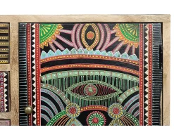 Cômoda com mangueira natural e multicolorida