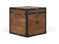 Cômoda em madeira de mangue com acabamentos em estilo vintage fer noir.