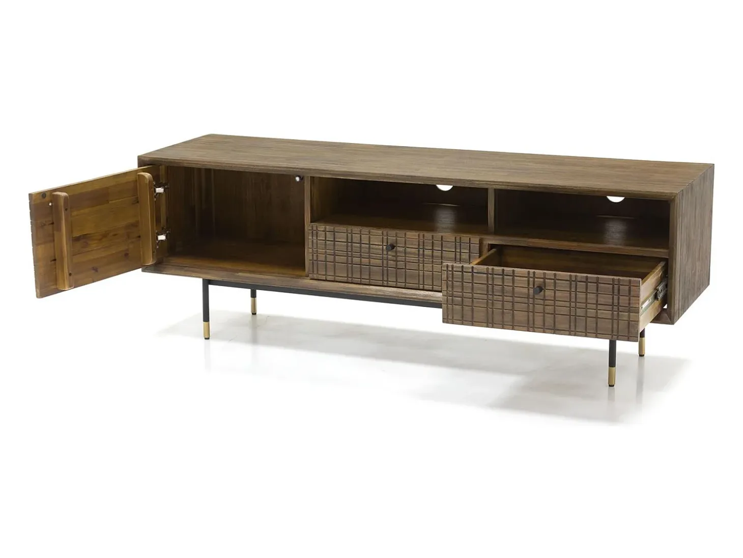 Cómoda 160x55x45 cm castanha labirinto mazl01-160