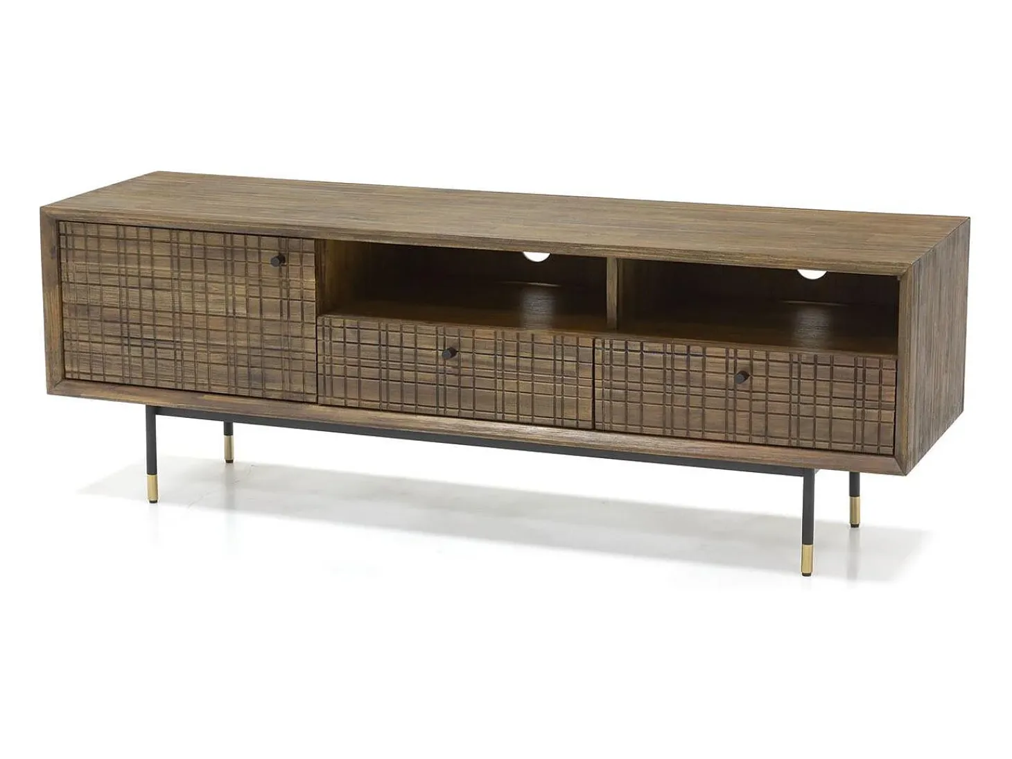 Cómoda 160x55x45 cm castanha labirinto mazl01-160