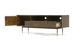 Cómoda 160x55x45 cm castanha labirinto mazl01-160