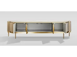 Cómoda 200x52x40 cm dourada estilosa st905