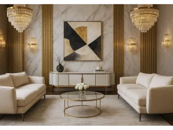 Cómoda 200x52x40 cm dourada estilosa st905c