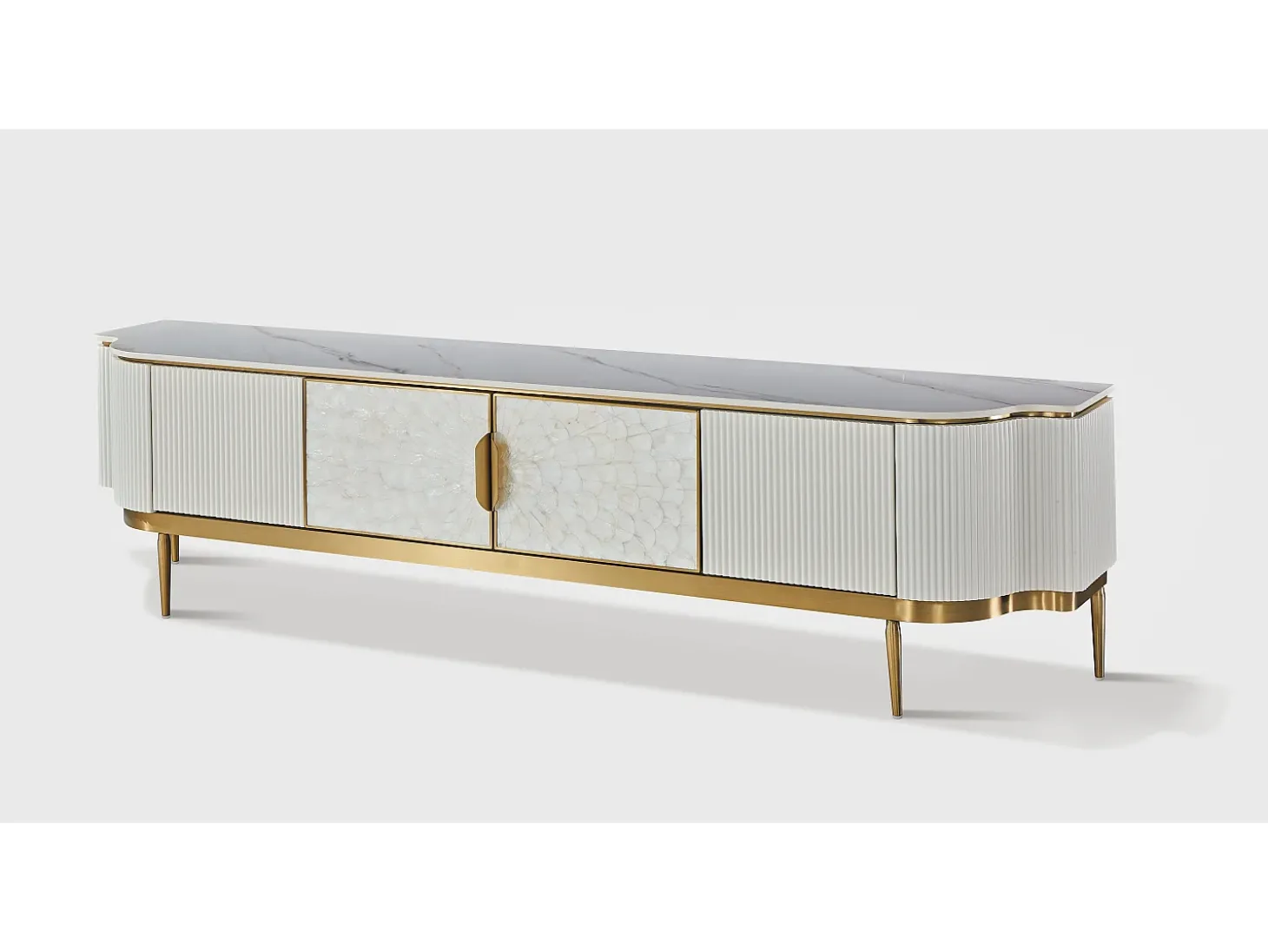 Cómoda 200x52x40 cm dourada estilosa st905c