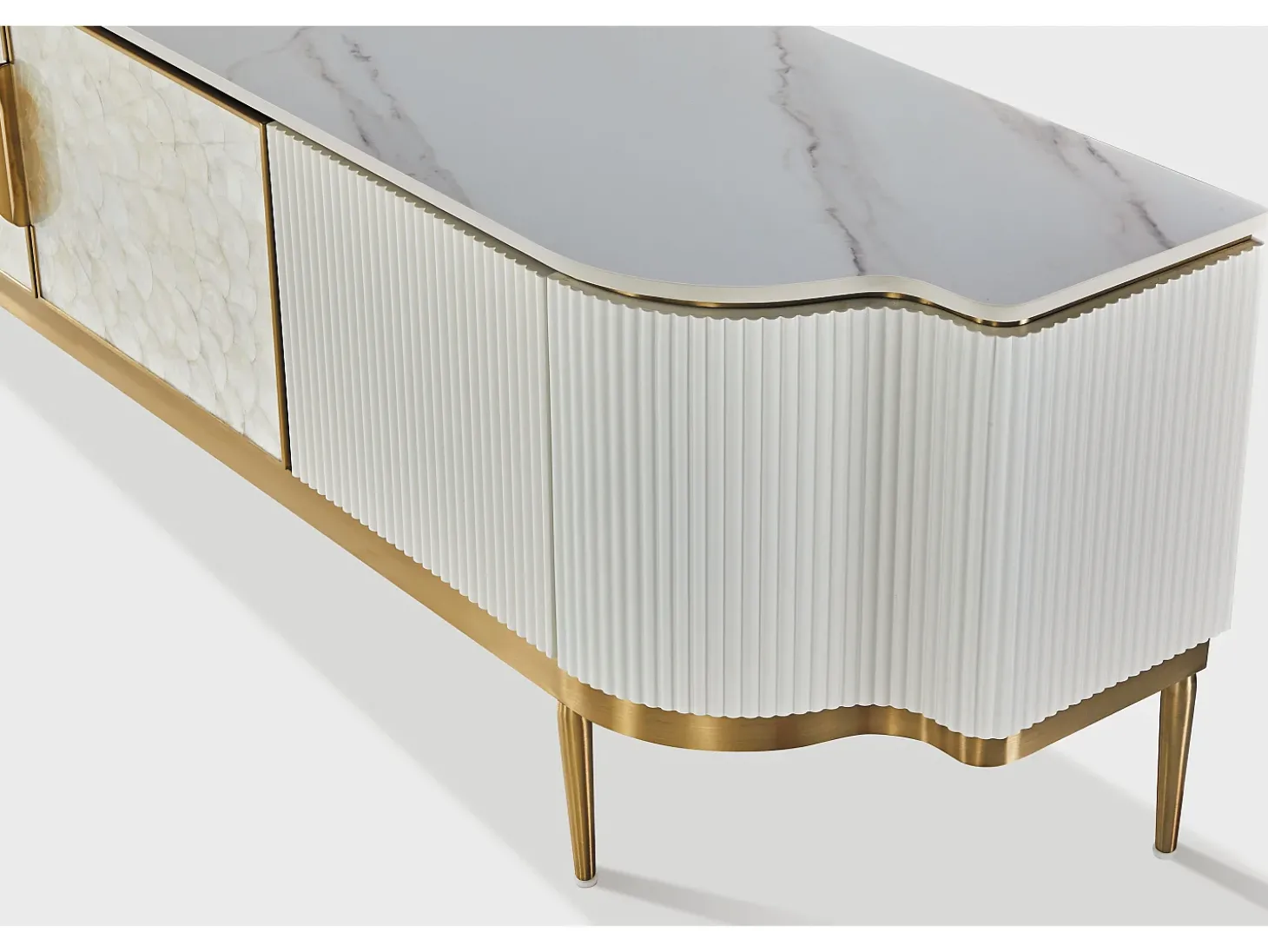 Cómoda 200x52x40 cm dourada estilosa st905c