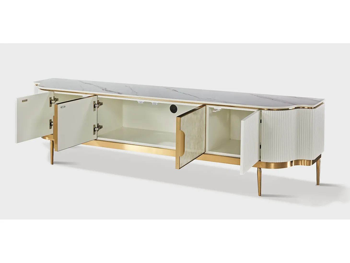 Cómoda 200x52x40 cm dourada estilosa st905c