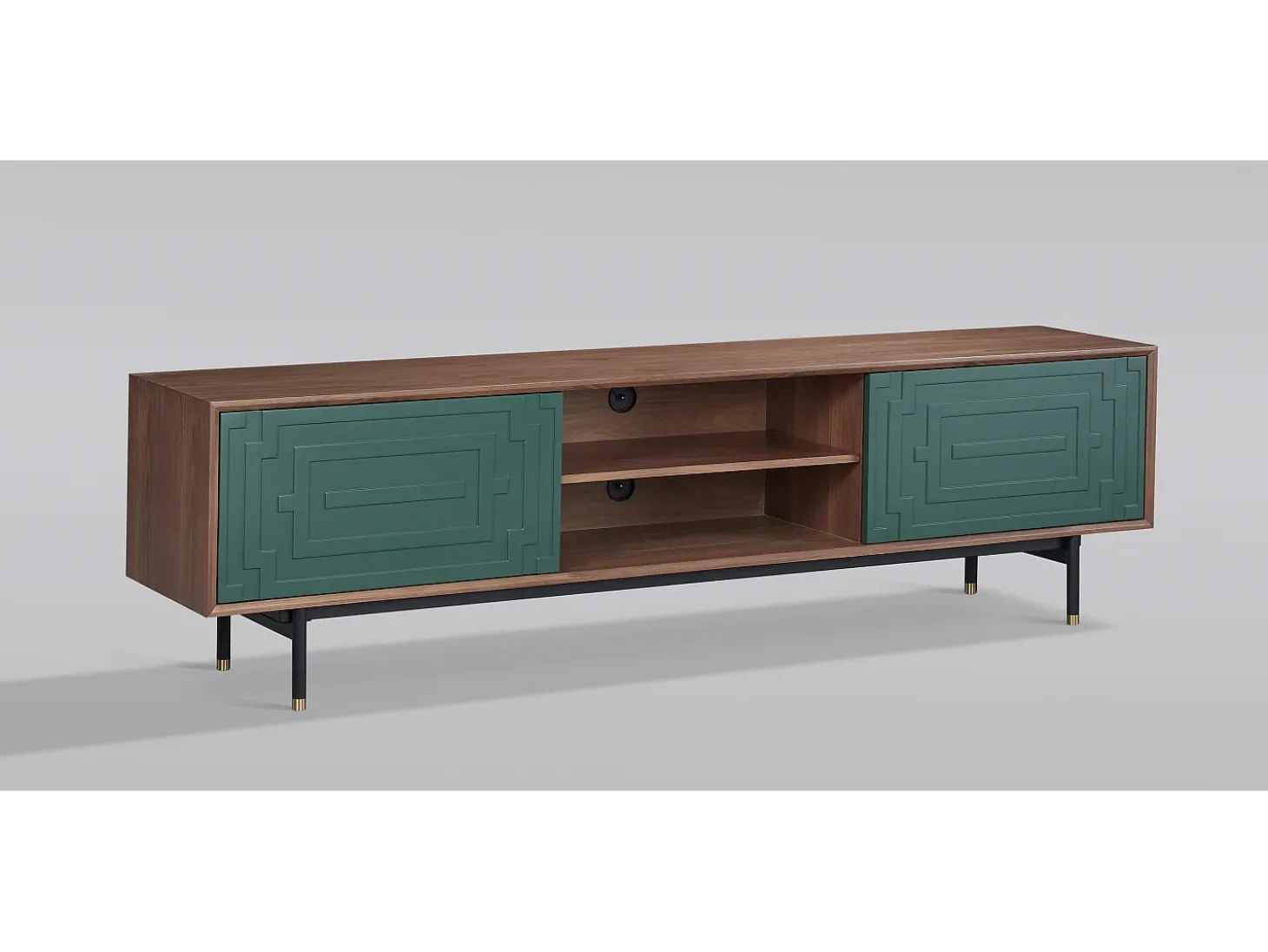 Cômoda 200x55x40 cm nogueira stilig st153