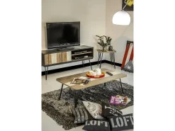 Cómoda 150x55x45 cm preta adesso adesl01