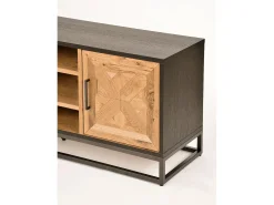 Cómoda 133x55x39 cm preta Indus IN25-2