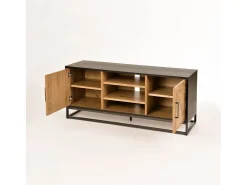 Cómoda 133x55x39 cm preta Indus IN25-2