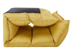 Colchão dobrável tecido amarelo mostarda