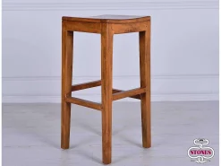 coleção hollywood - Banqueta de madeira marrom - Conjunto de 1 peça