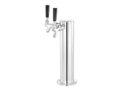 Coluna de Cerveja SucceBuy, com Dois Torneiras, Inox e Fechamento Automático, para Festas e Bares